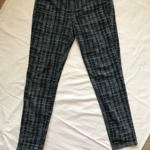 Cabi Blue Grid Skinny Jeans